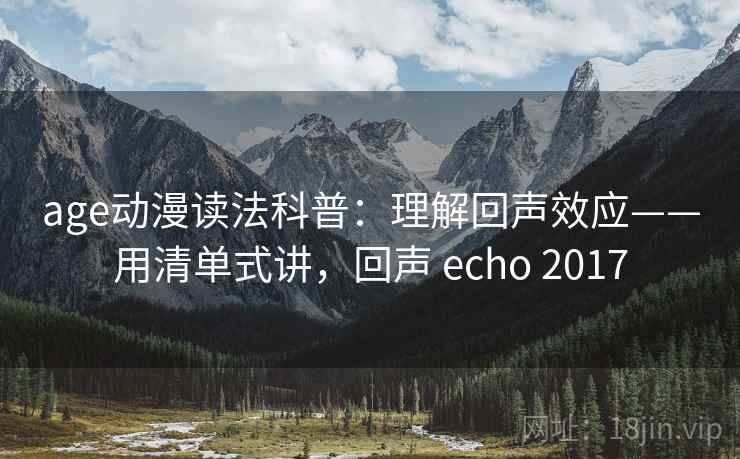 age动漫读法科普：理解回声效应——用清单式讲，回声 echo 2017